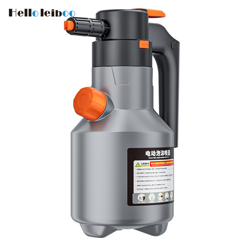 Foam Cannon Car Wash - LEIBOO 2L 強力な電動泡噴霧器洗車スノーフォームスプレーボトル充電式自動洗浄噴霧器缶カーアクセサリー