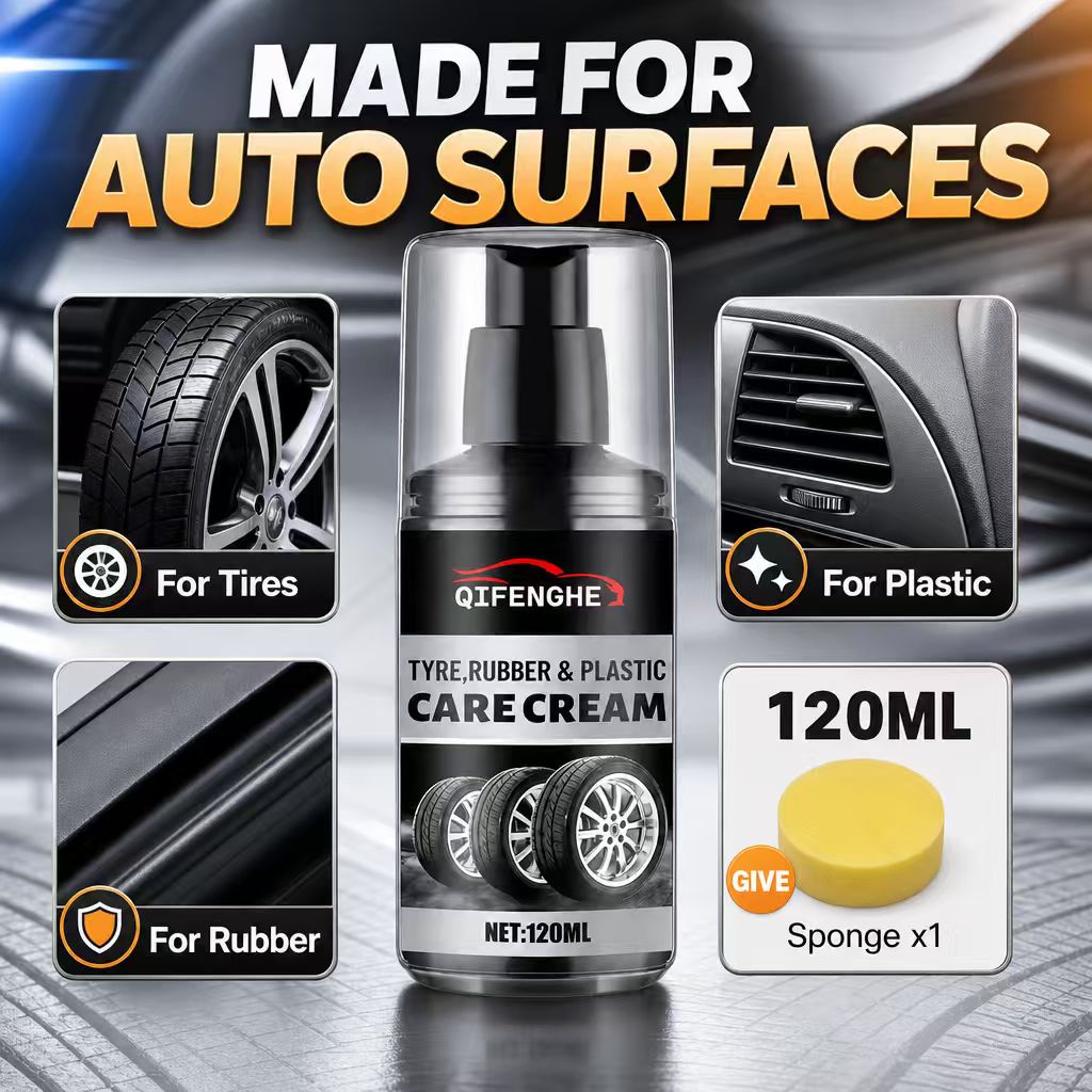 タイヤ用ゴム・プラスチックケアクリーム 120ml。車のタイ - Trim Restorer Plastic のレビューと価格